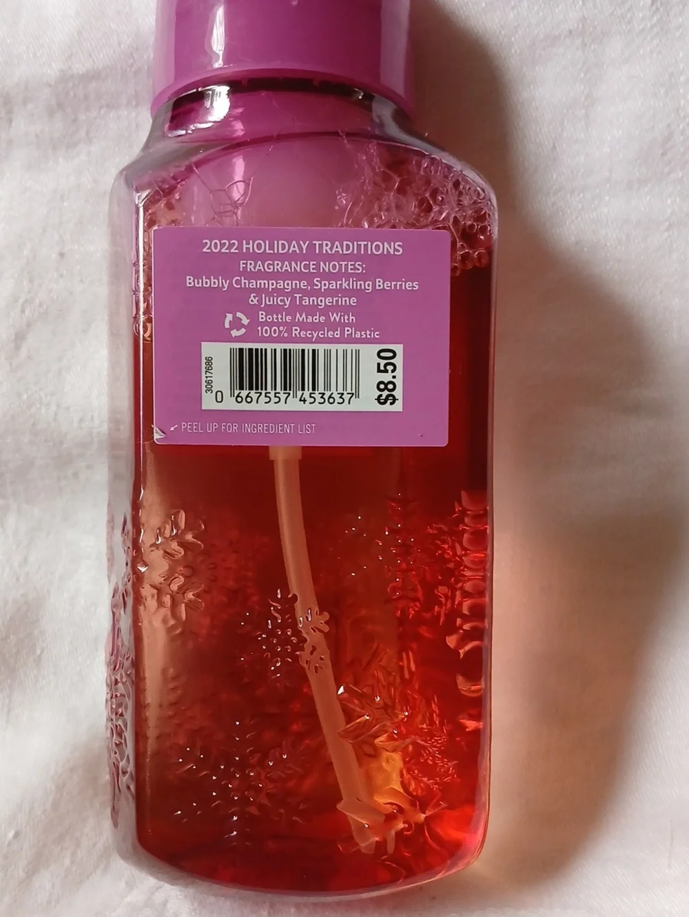 Bath & Body Works snowflakes design